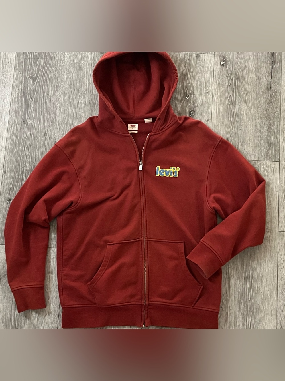 Levis Relaxed Red Zipup Hoodie